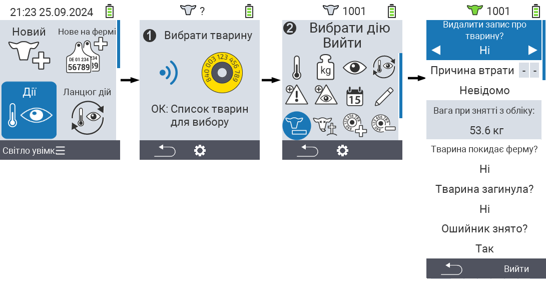 VitalControl: Menu Action Unregister