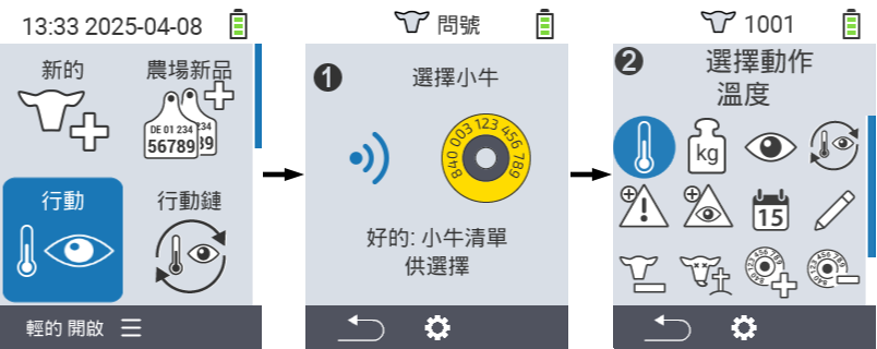VitalControl: Menu Actions Preliminary steps