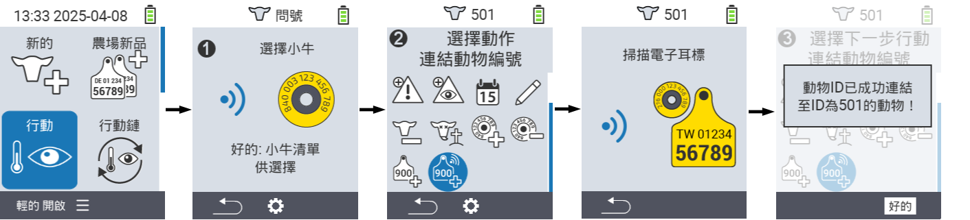 VitalControl: Menu Action Link animal ID