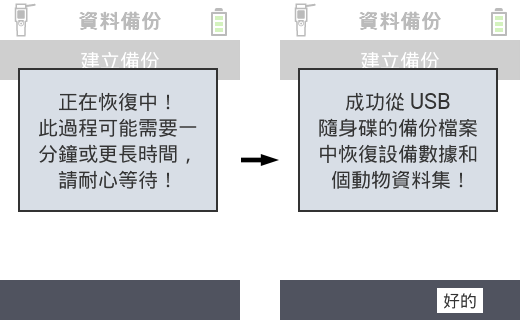VitalControl: success message backup