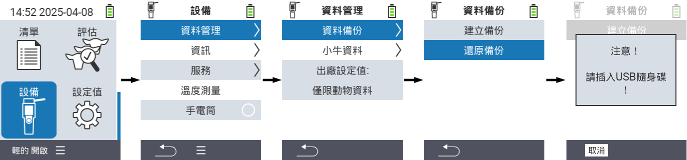 VitalControl: 選單路徑資料還原